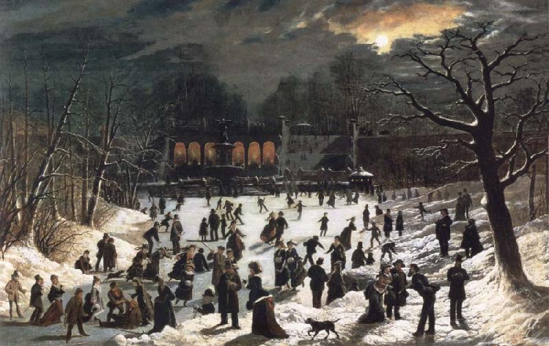 Moonlight Skating, John O Brien Inman